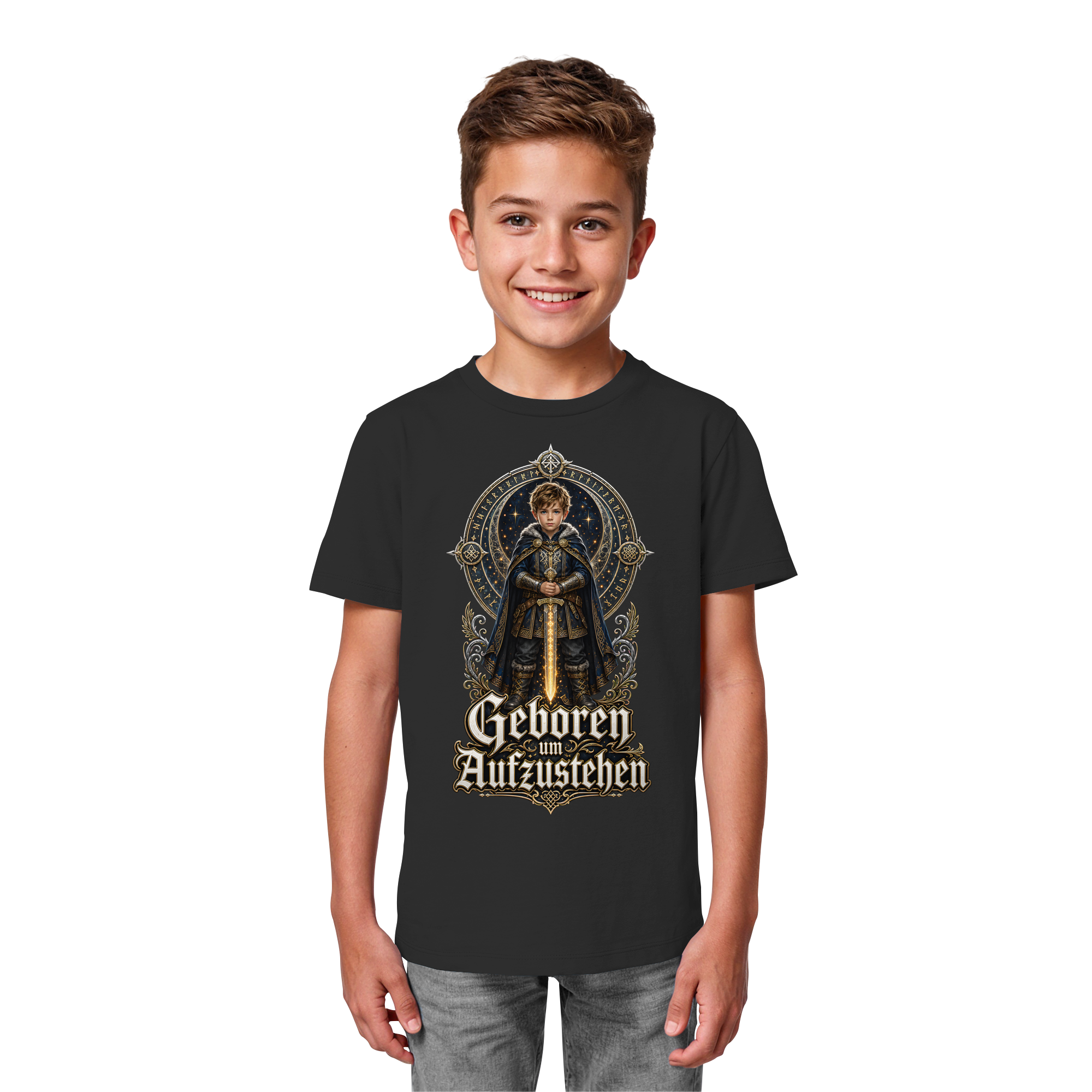 Nami Kaze Kinder-Shirt | Geboren um Aufzustehen – Krieger Edition - Kids Organic Shirt