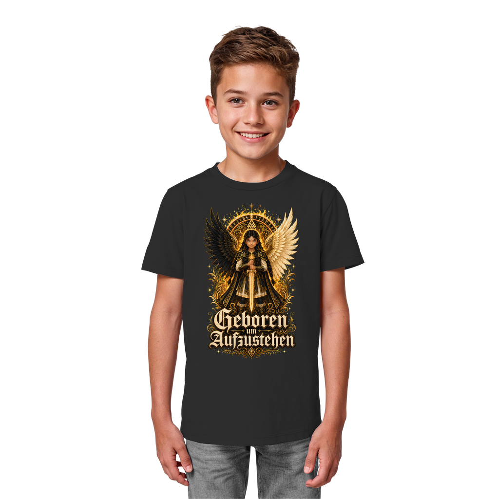Nami Kaze Kinder-Shirt | Geboren um Aufzustehen – Walküren Edition - Kids Organic Shirt