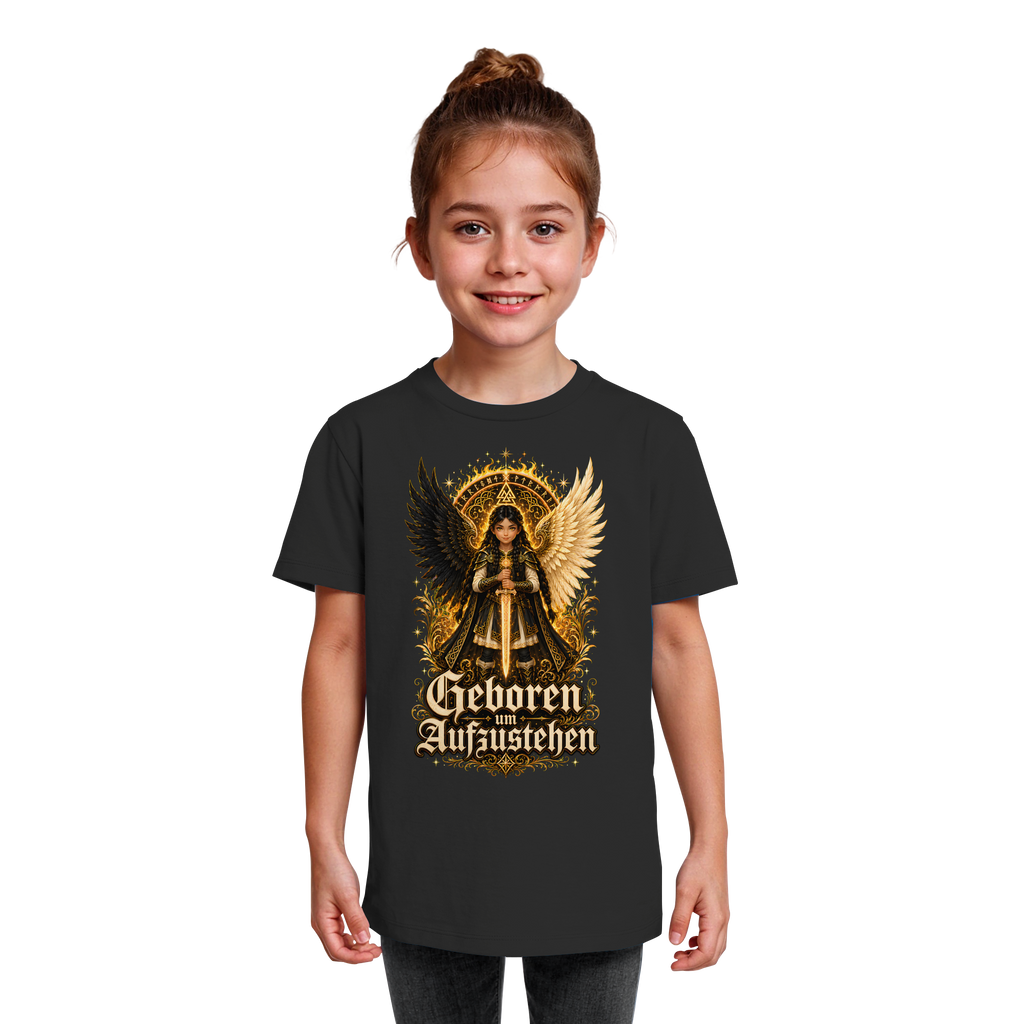 Nami Kaze Kinder-Shirt | Geboren um Aufzustehen – Walküren Edition - Kids Organic Shirt