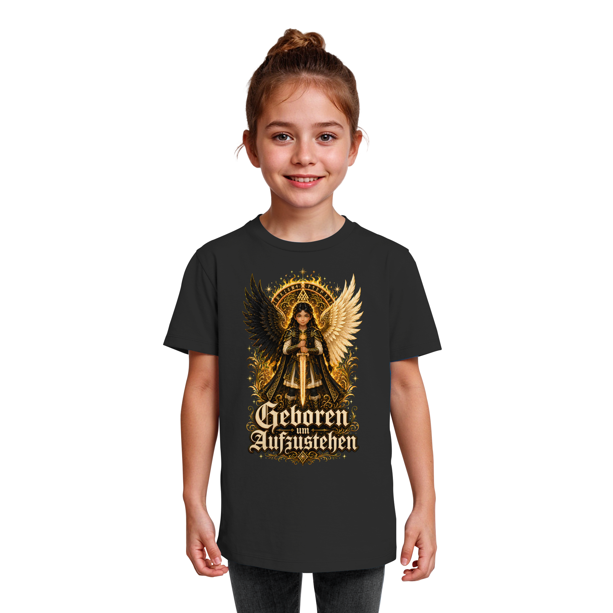 Nami Kaze Kinder-Shirt | Geboren um Aufzustehen – Walküren Edition - Kids Organic Shirt