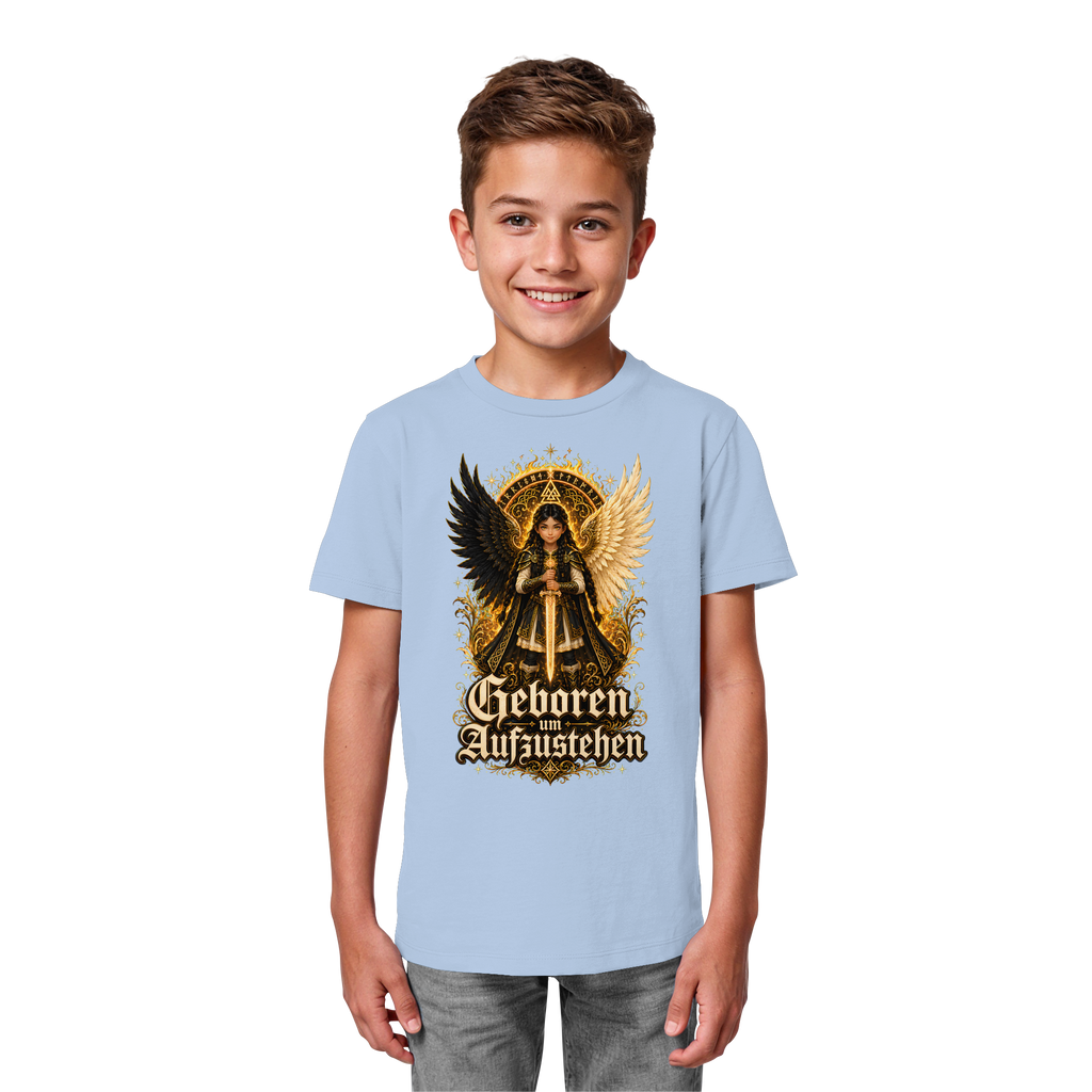 Nami Kaze Kinder-Shirt | Geboren um Aufzustehen – Walküren Edition - Kids Organic Shirt