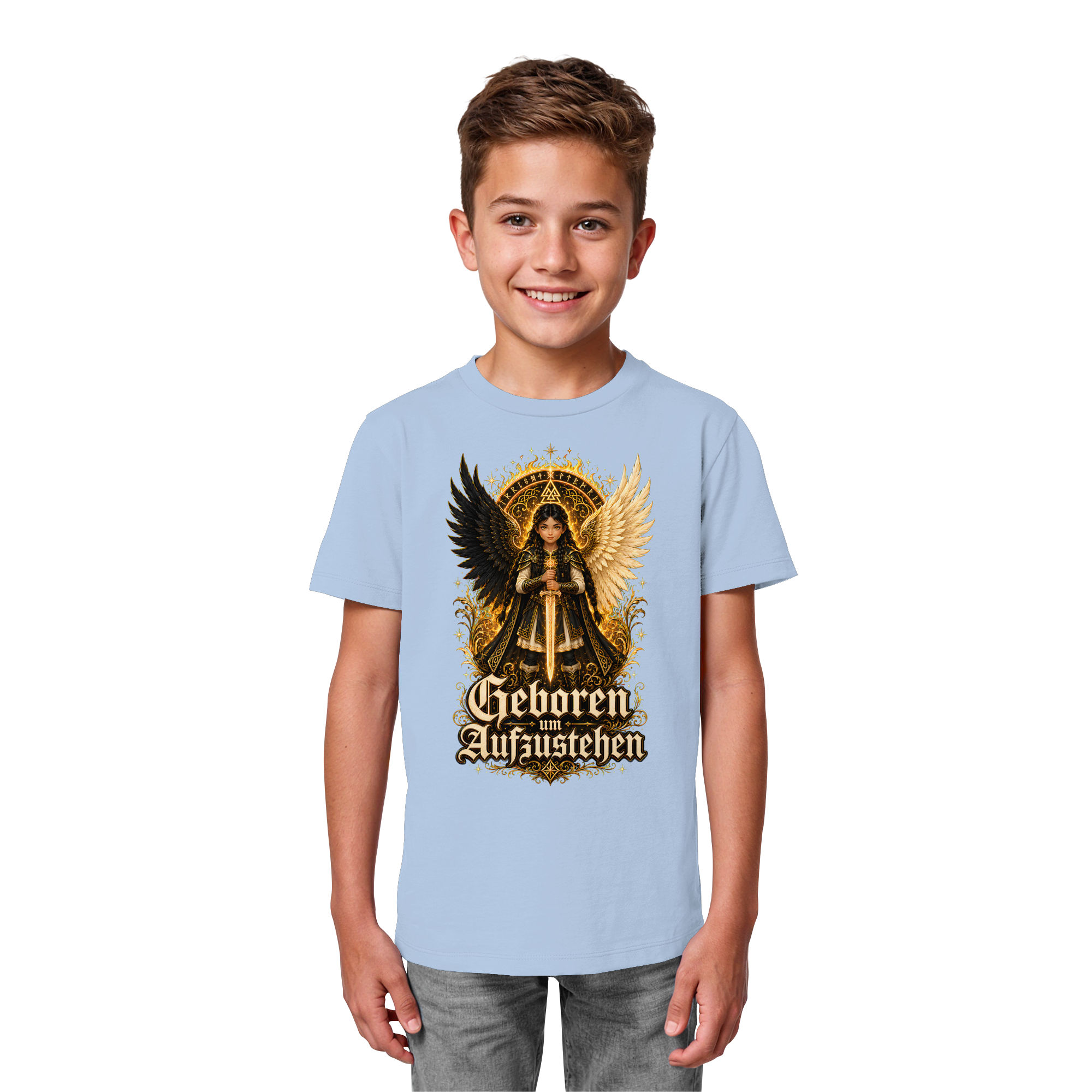 Nami Kaze Kinder-Shirt | Geboren um Aufzustehen – Walküren Edition - Kids Organic Shirt