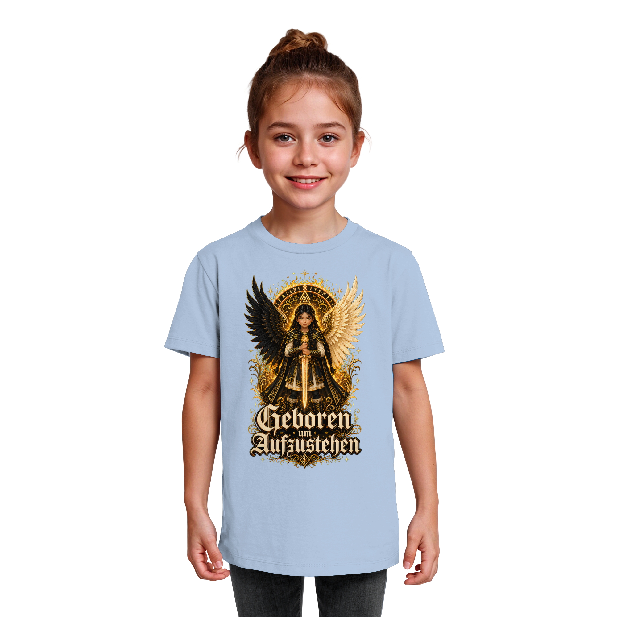Nami Kaze Kinder-Shirt | Geboren um Aufzustehen – Walküren Edition - Kids Organic Shirt