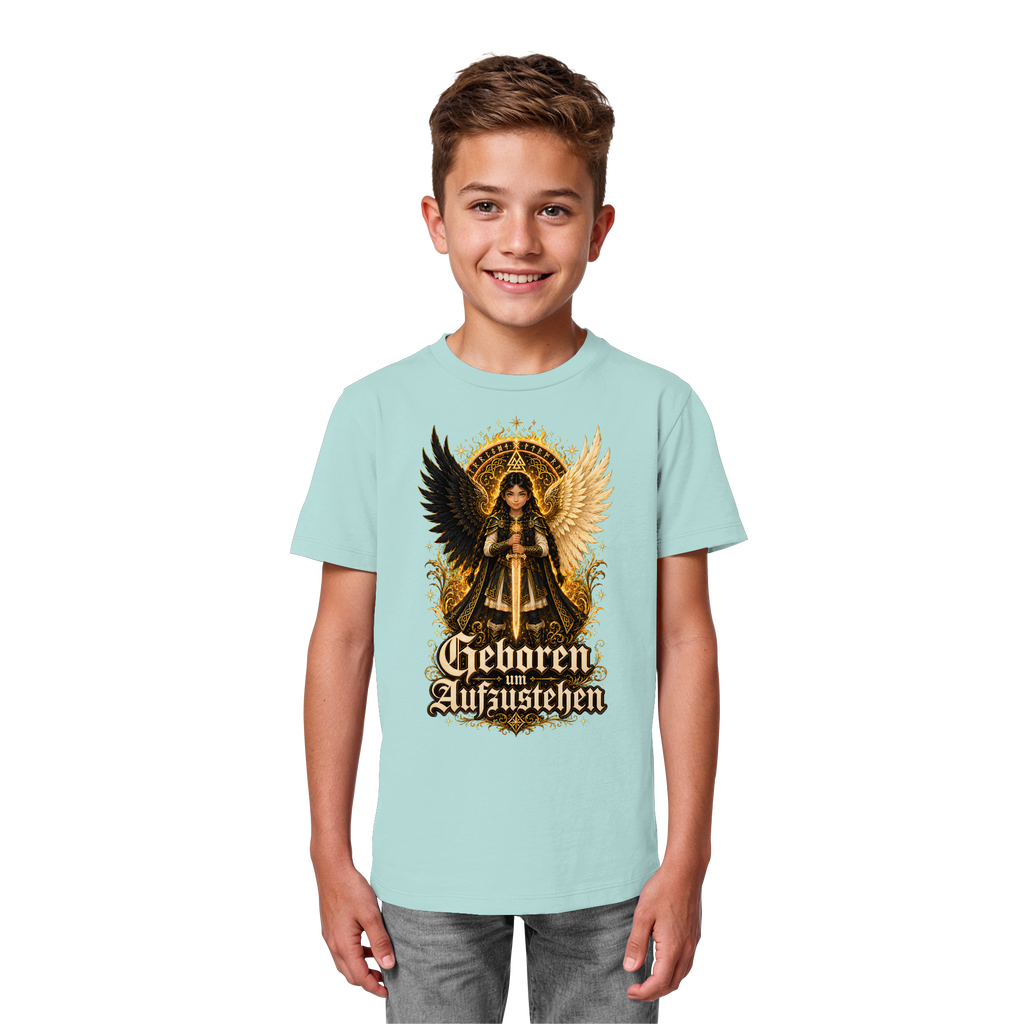 Nami Kaze Kinder-Shirt | Geboren um Aufzustehen – Walküren Edition - Kids Organic Shirt