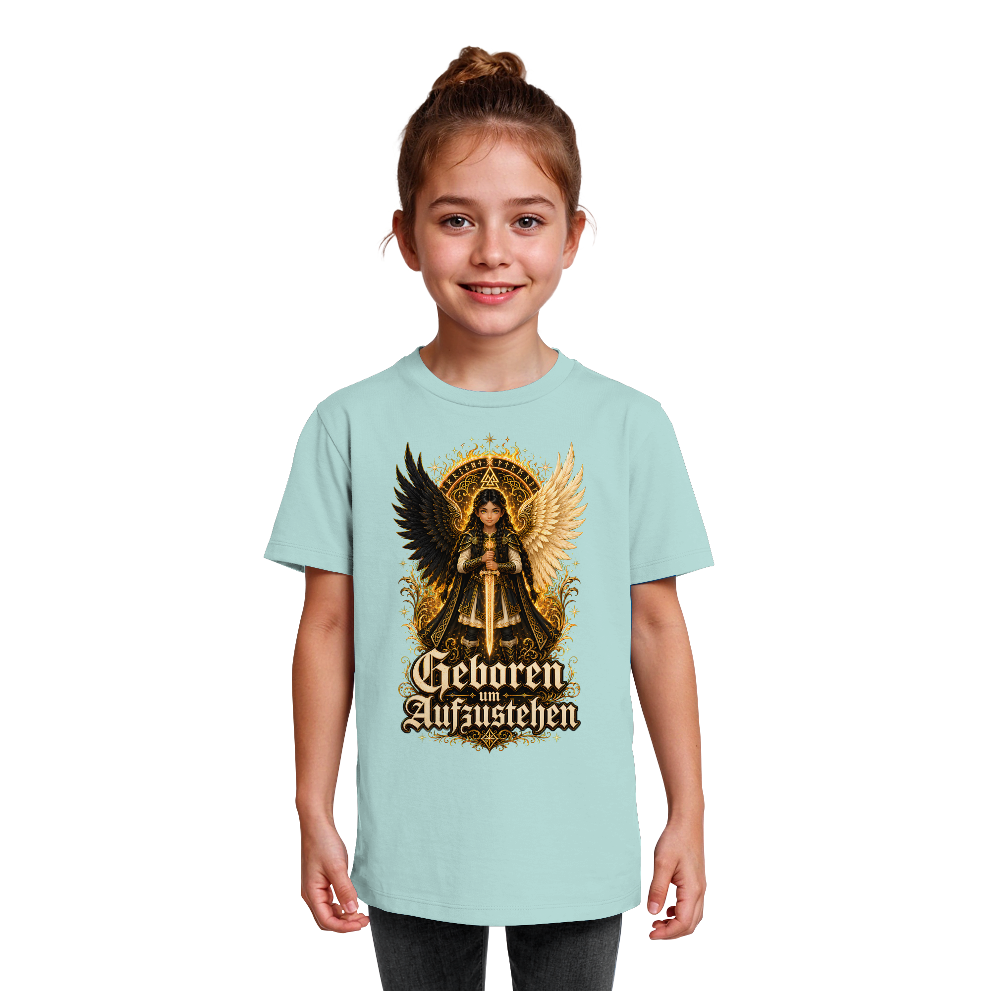 Nami Kaze Kinder-Shirt | Geboren um Aufzustehen – Walküren Edition - Kids Organic Shirt