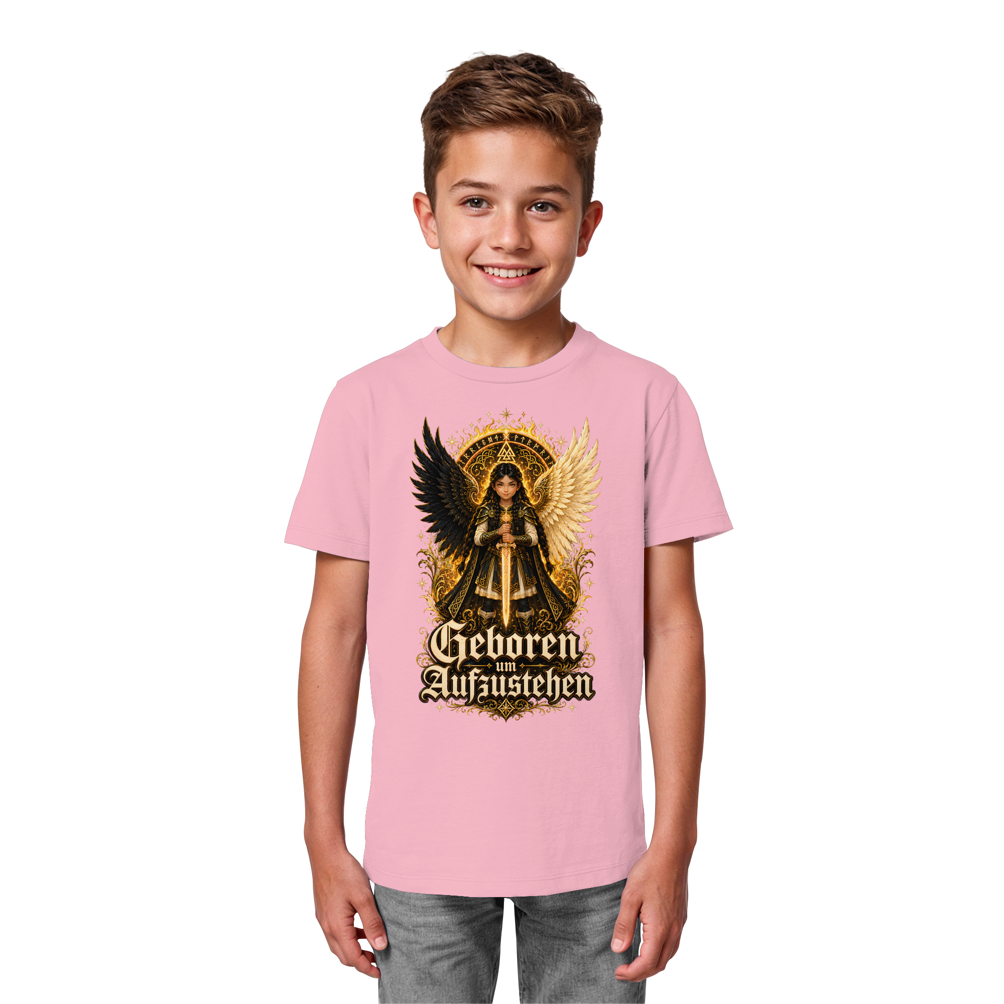 Nami Kaze Kinder-Shirt | Geboren um Aufzustehen – Walküren Edition - Kids Organic Shirt