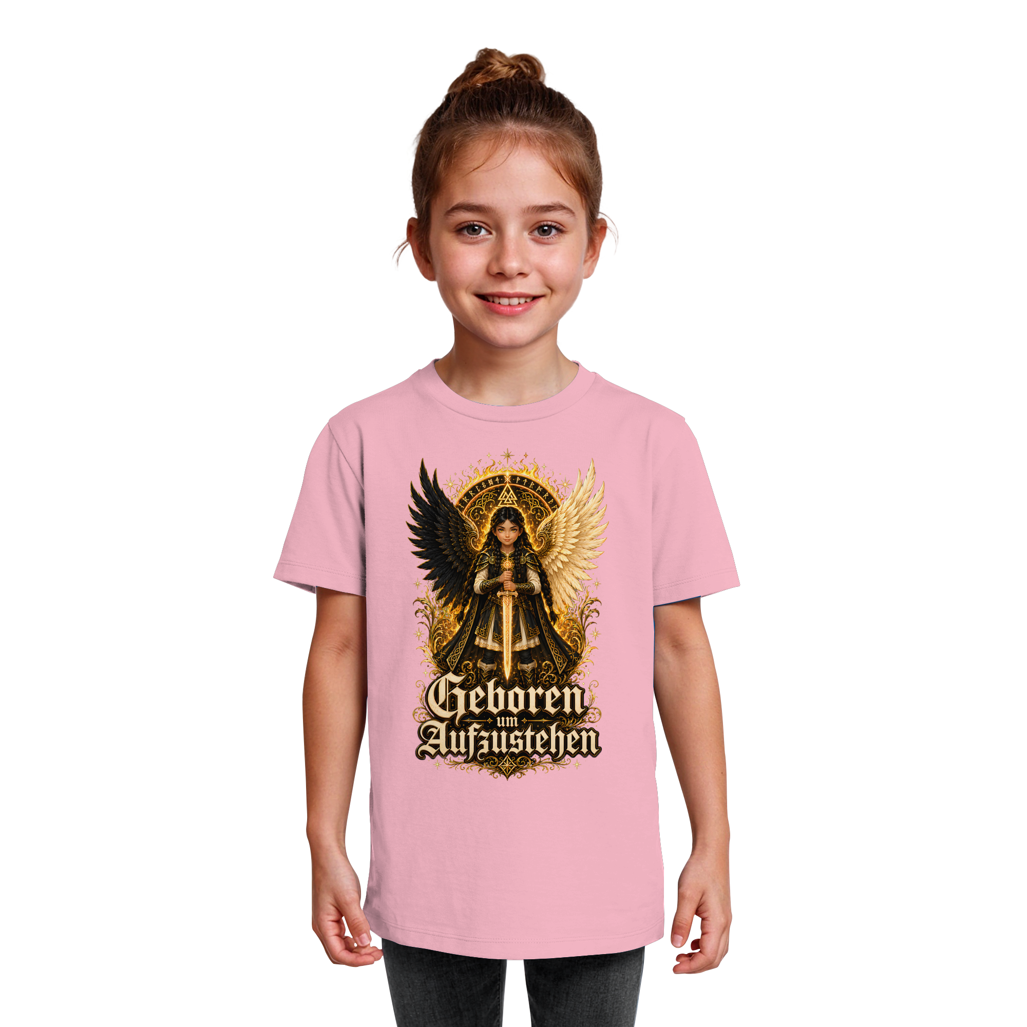 Nami Kaze Kinder-Shirt | Geboren um Aufzustehen – Walküren Edition - Kids Organic Shirt