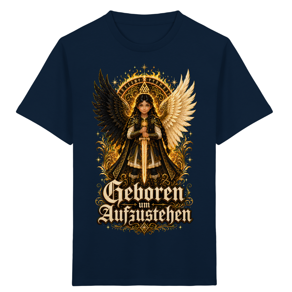 Nami Kaze Kinder-Shirt | Geboren um Aufzustehen – Walküren Edition - Kids Organic Shirt