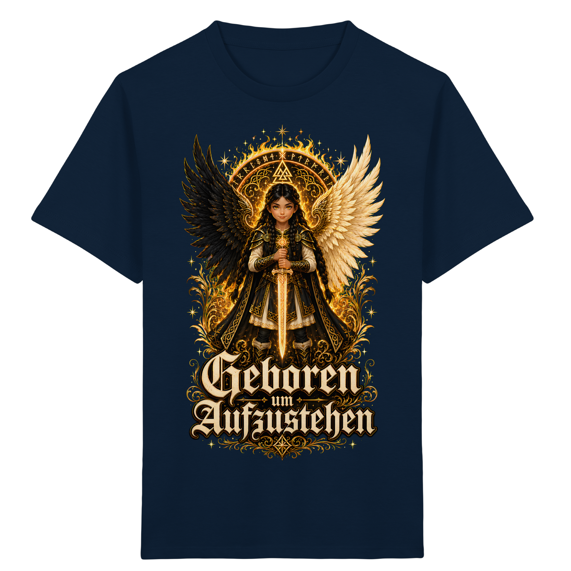 Nami Kaze Kinder-Shirt | Geboren um Aufzustehen – Walküren Edition - Kids Organic Shirt