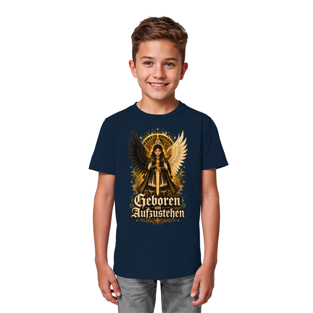 Nami Kaze Kinder-Shirt | Geboren um Aufzustehen – Walküren Edition - Kids Organic Shirt