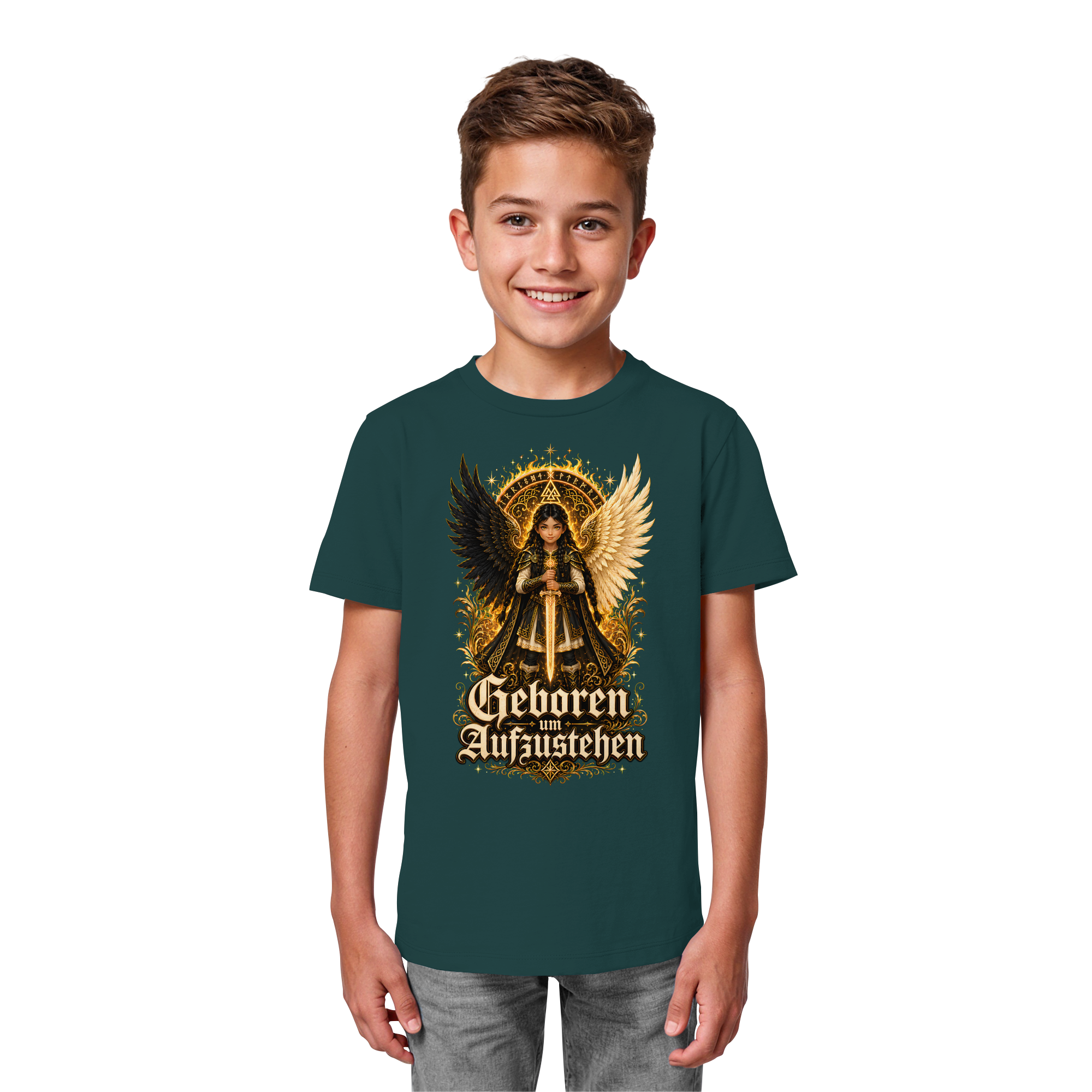 Nami Kaze Kinder-Shirt | Geboren um Aufzustehen – Walküren Edition - Kids Organic Shirt
