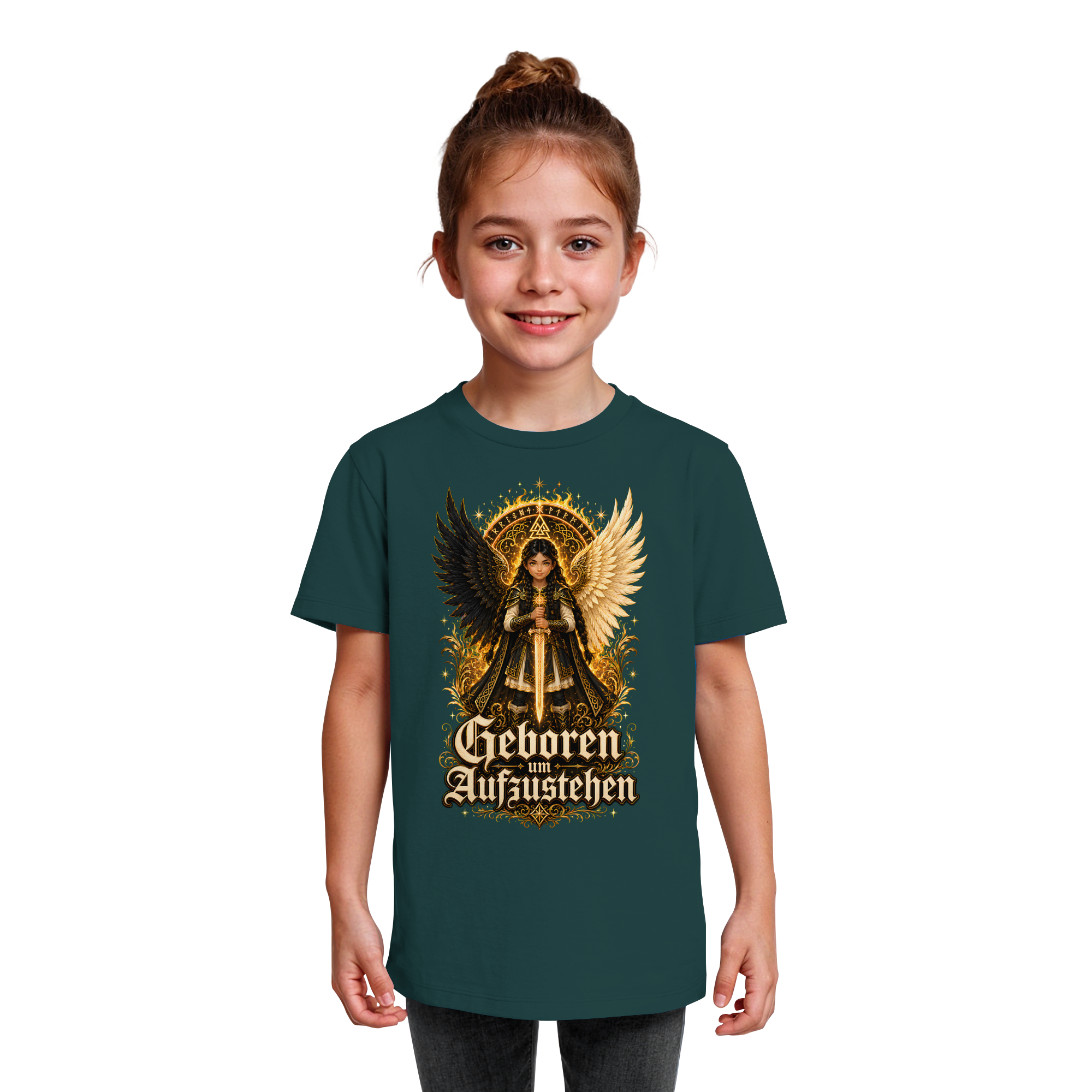 Nami Kaze Kinder-Shirt | Geboren um Aufzustehen – Walküren Edition - Kids Organic Shirt
