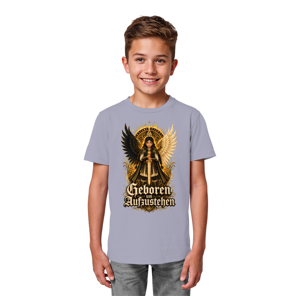 Nami Kaze Kinder-Shirt | Geboren um Aufzustehen – Walküren Edition - Kids Organic Shirt