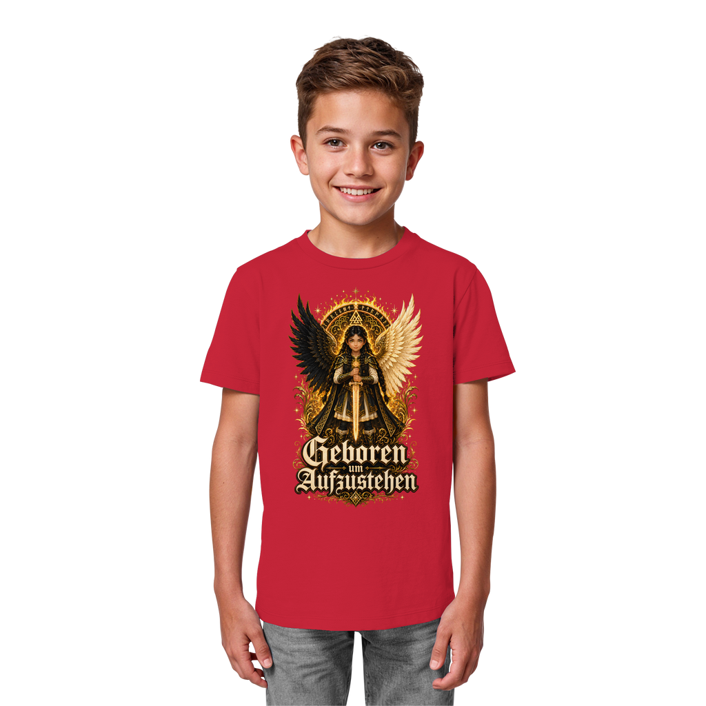 Nami Kaze Kinder-Shirt | Geboren um Aufzustehen – Walküren Edition - Kids Organic Shirt