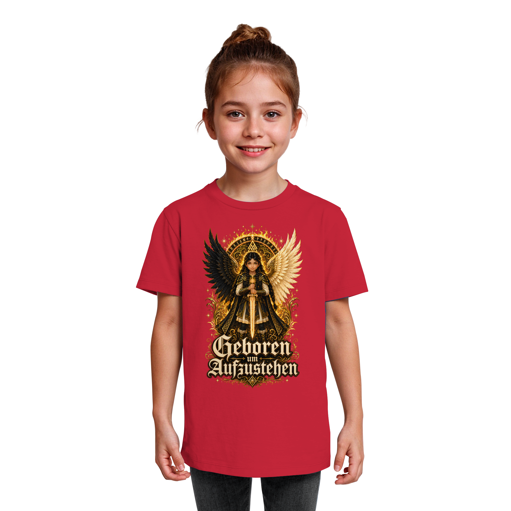 Nami Kaze Kinder-Shirt | Geboren um Aufzustehen – Walküren Edition - Kids Organic Shirt