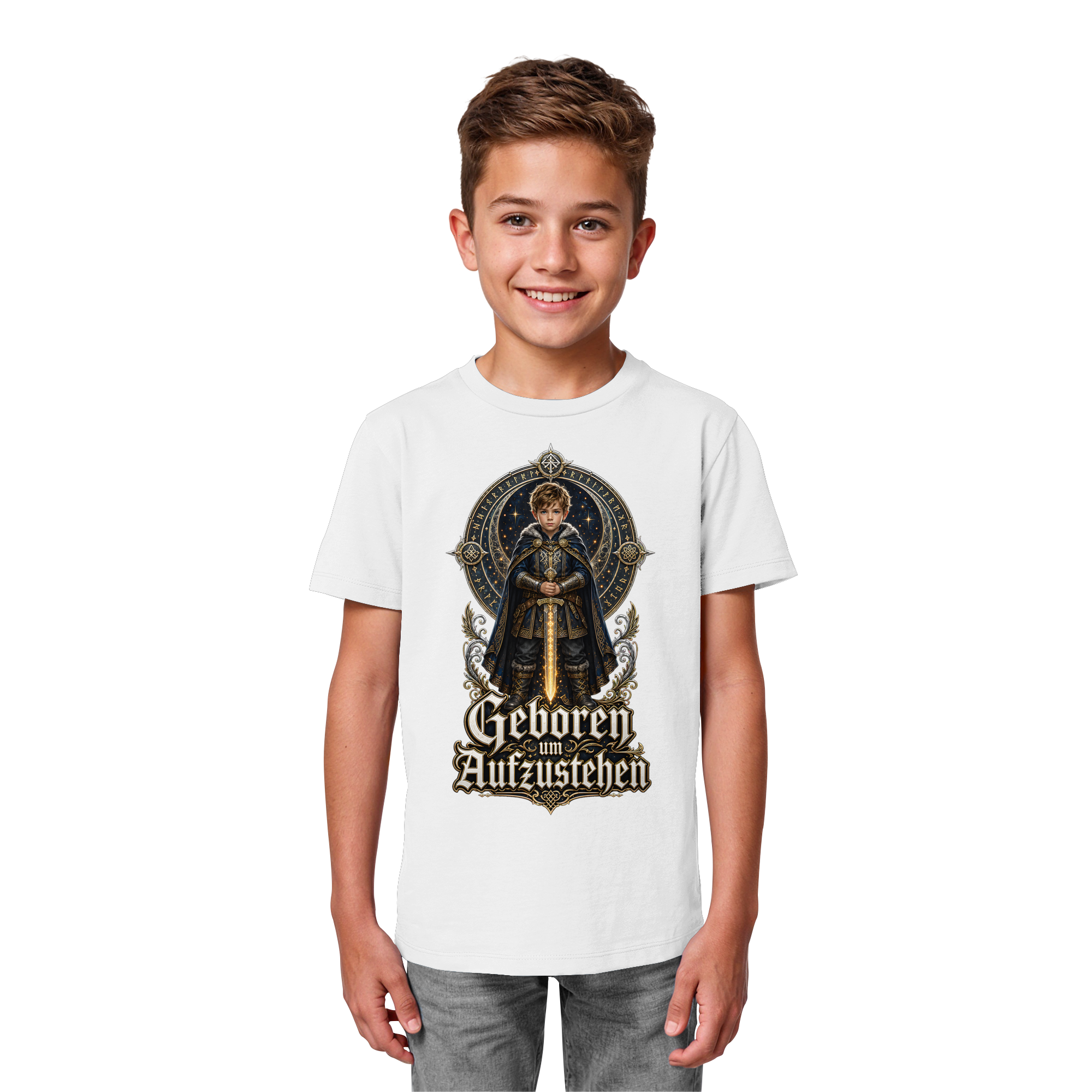 Nami Kaze Kinder-Shirt | Geboren um Aufzustehen – Krieger Edition - Kids Organic Shirt