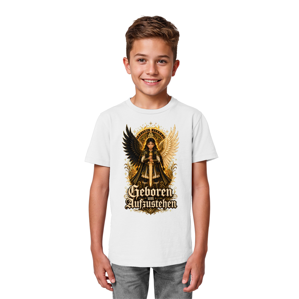 Nami Kaze Kinder-Shirt | Geboren um Aufzustehen – Walküren Edition - Kids Organic Shirt