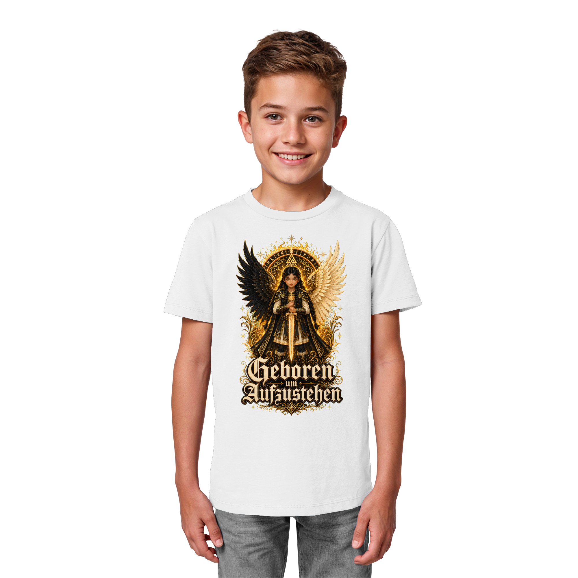 Nami Kaze Kinder-Shirt | Geboren um Aufzustehen – Walküren Edition - Kids Organic Shirt