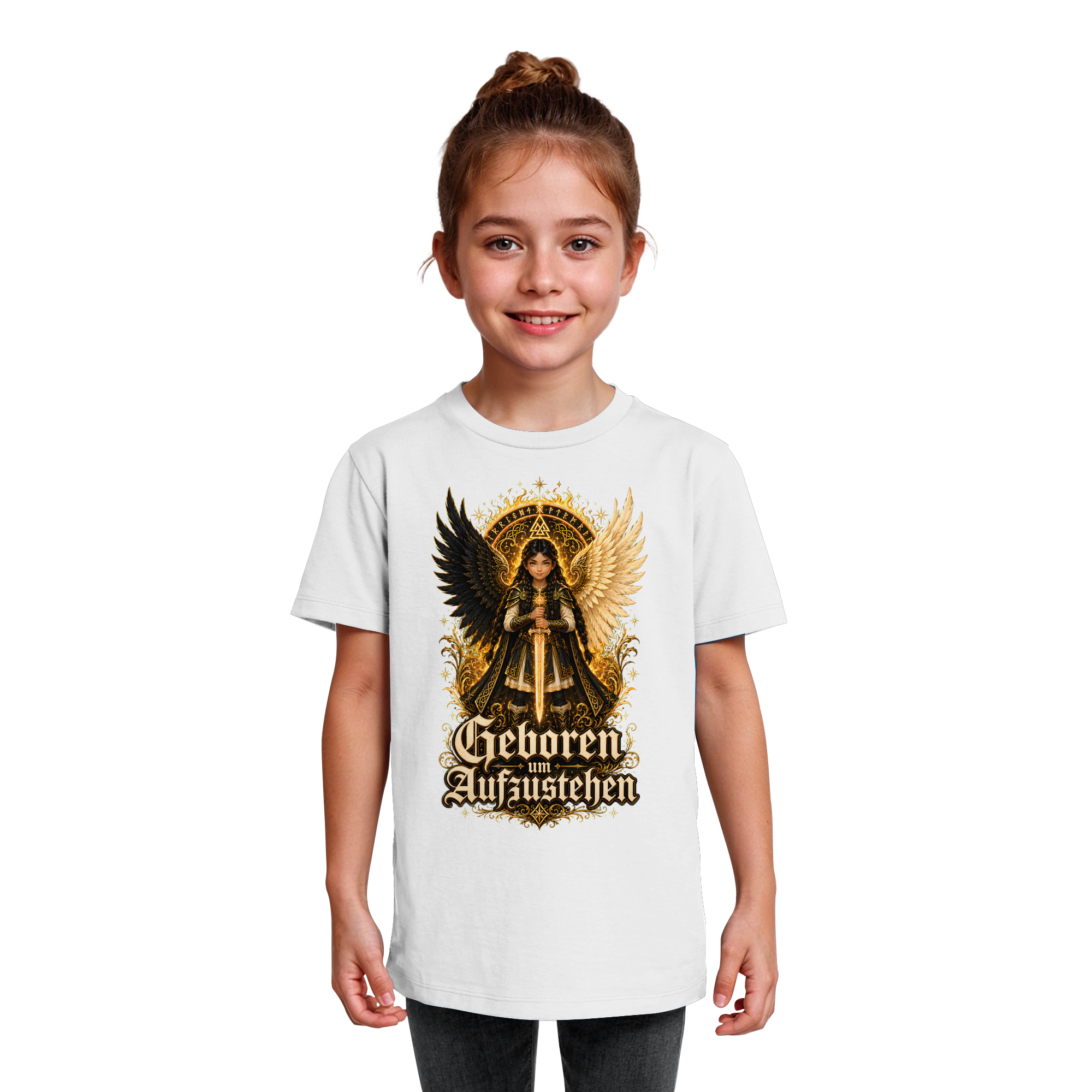 Nami Kaze Kinder-Shirt | Geboren um Aufzustehen – Walküren Edition - Kids Organic Shirt